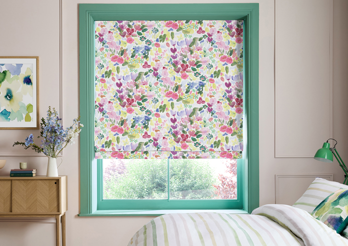 Bluebellgray Flora, Cerise - Twist&Fit Roman Blind - Image 3